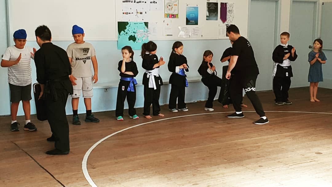 Kids kung fu class at Dee Why