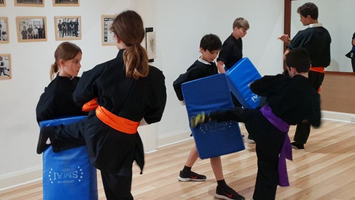 Kids martial arts class at Mona Vale