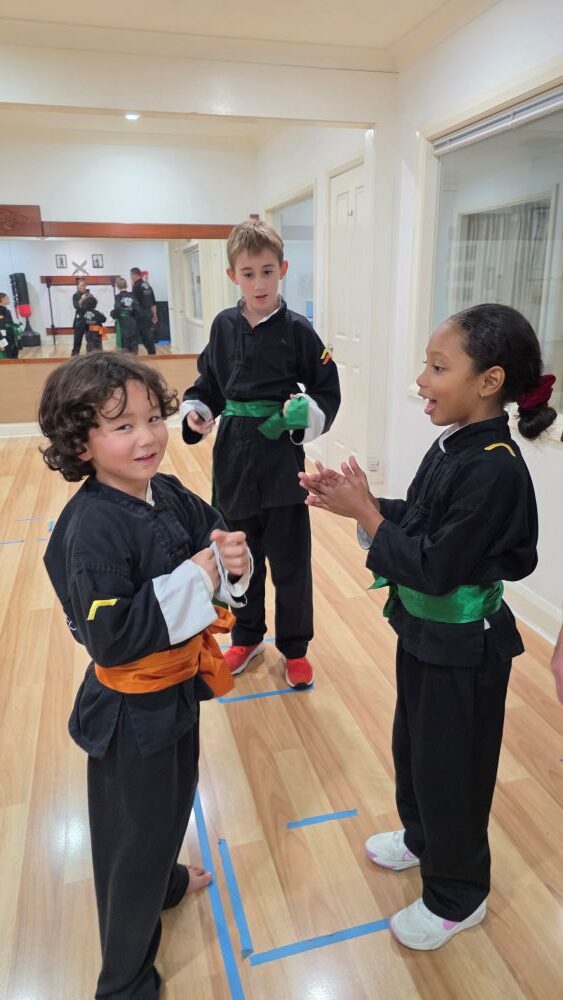 Kids kung fu class at Mona Vale